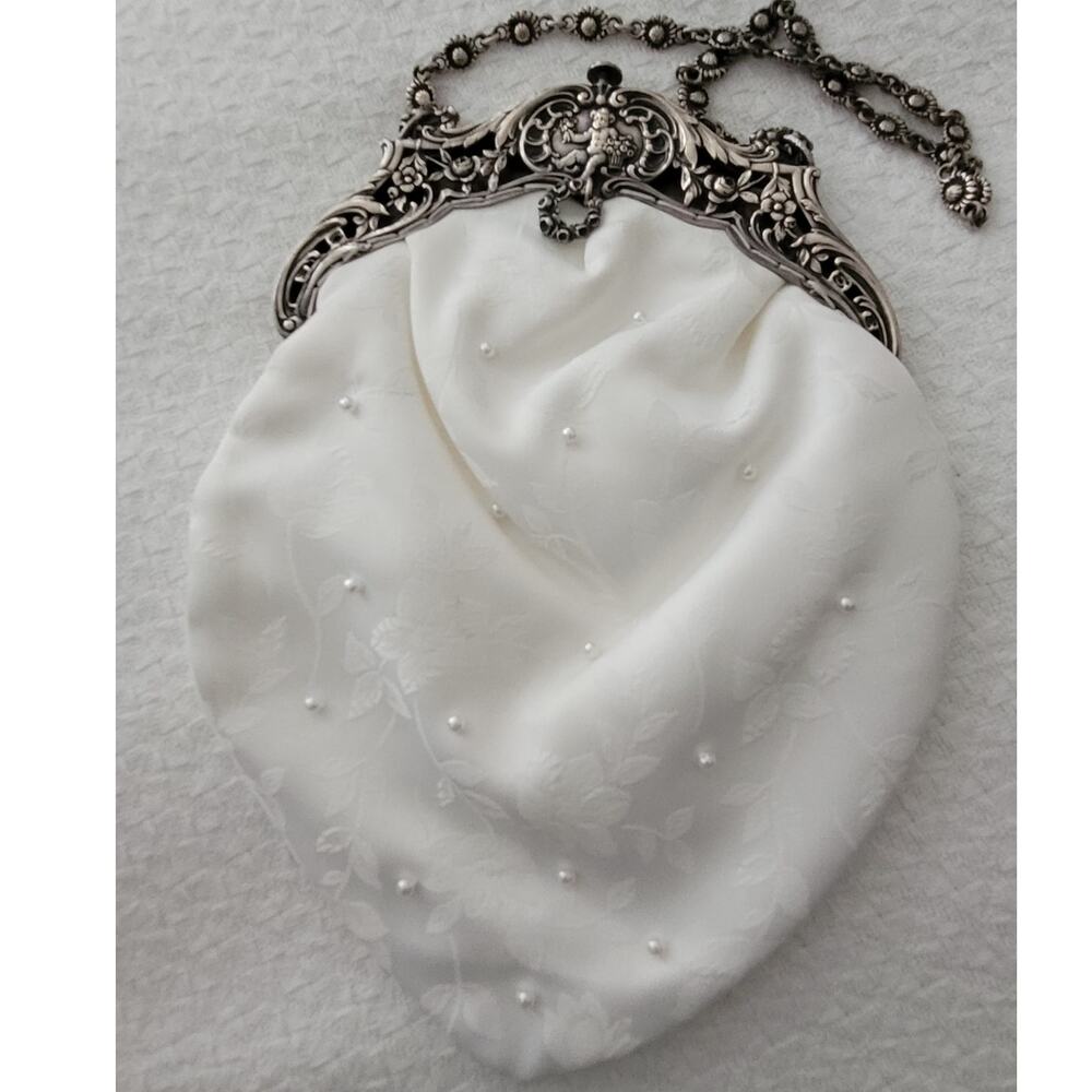 Antique Purse Sterling Gorham Bridal Lux Old Money Cherub